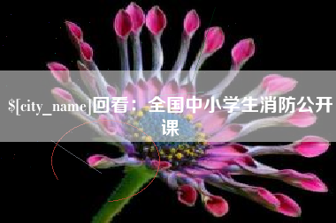 潜江回看：全国中小学生消防公开课