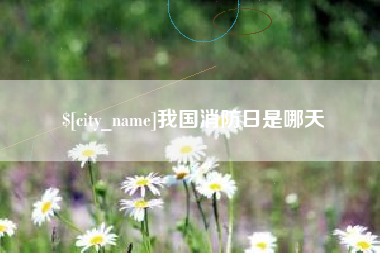 潜江我国消防日是哪天