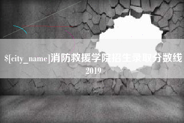 潜江消防救援学院招生录取分数线2019