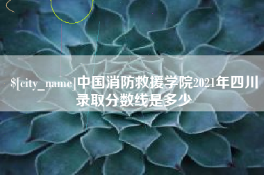 潜江中国消防救援学院2021年四川录取分数线是多少