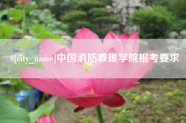 潜江中国消防救援学院报考要求