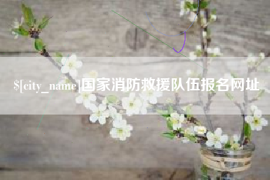 潜江国家消防救援队伍报名网址