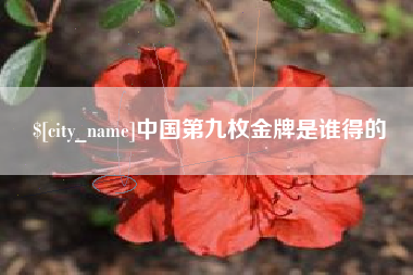 潜江中国第九枚金牌是谁得的