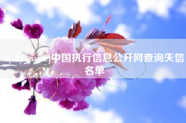 潜江中国执行信息公开网查询失信名单