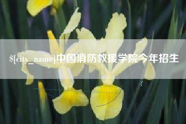 潜江中国消防救援学院今年招生
