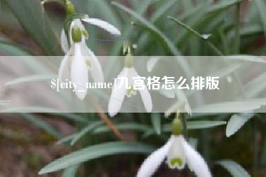 潜江九宫格怎么排版