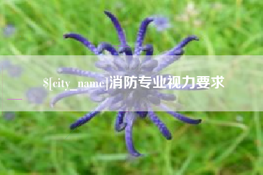 潜江消防专业视力要求