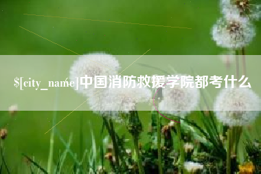 潜江中国消防救援学院都考什么