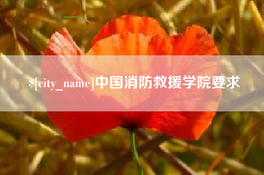 潜江中国消防救援学院要求
