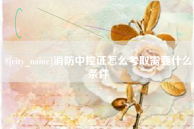 潜江消防中控证怎么考取需要什么条件