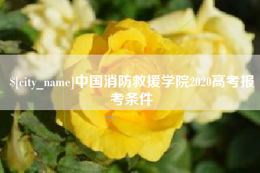 潜江中国消防救援学院2020高考报考条件
