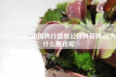 潜江中国执行信息公开网官网app为什么要钱呢