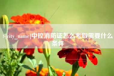潜江中控消防证怎么考取需要什么条件