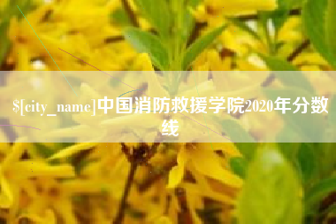 潜江中国消防救援学院2020年分数线